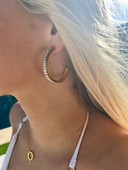 cz bling hoops