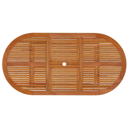 Garden Dining Set Reddish-brown Solid eucalyptus wood Large