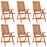 Garden Dining Set Reddish-brown Solid eucalyptus wood 7 Piece Set