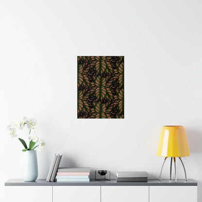 Calathea Pinstripe Botanical Print – Unframed Wall Art