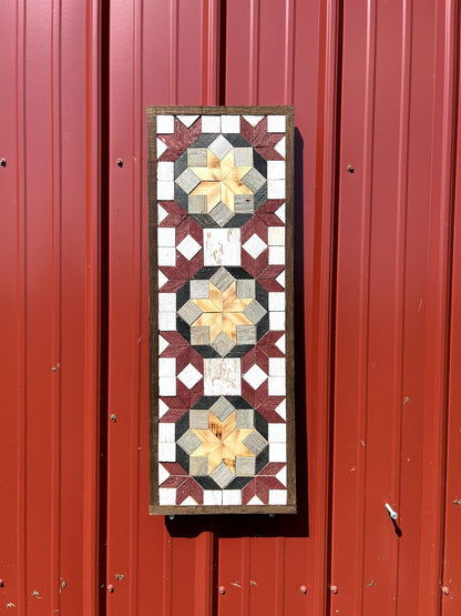 Amish Handmade Barn Quilt - Banner (10.5 in x 30 in)