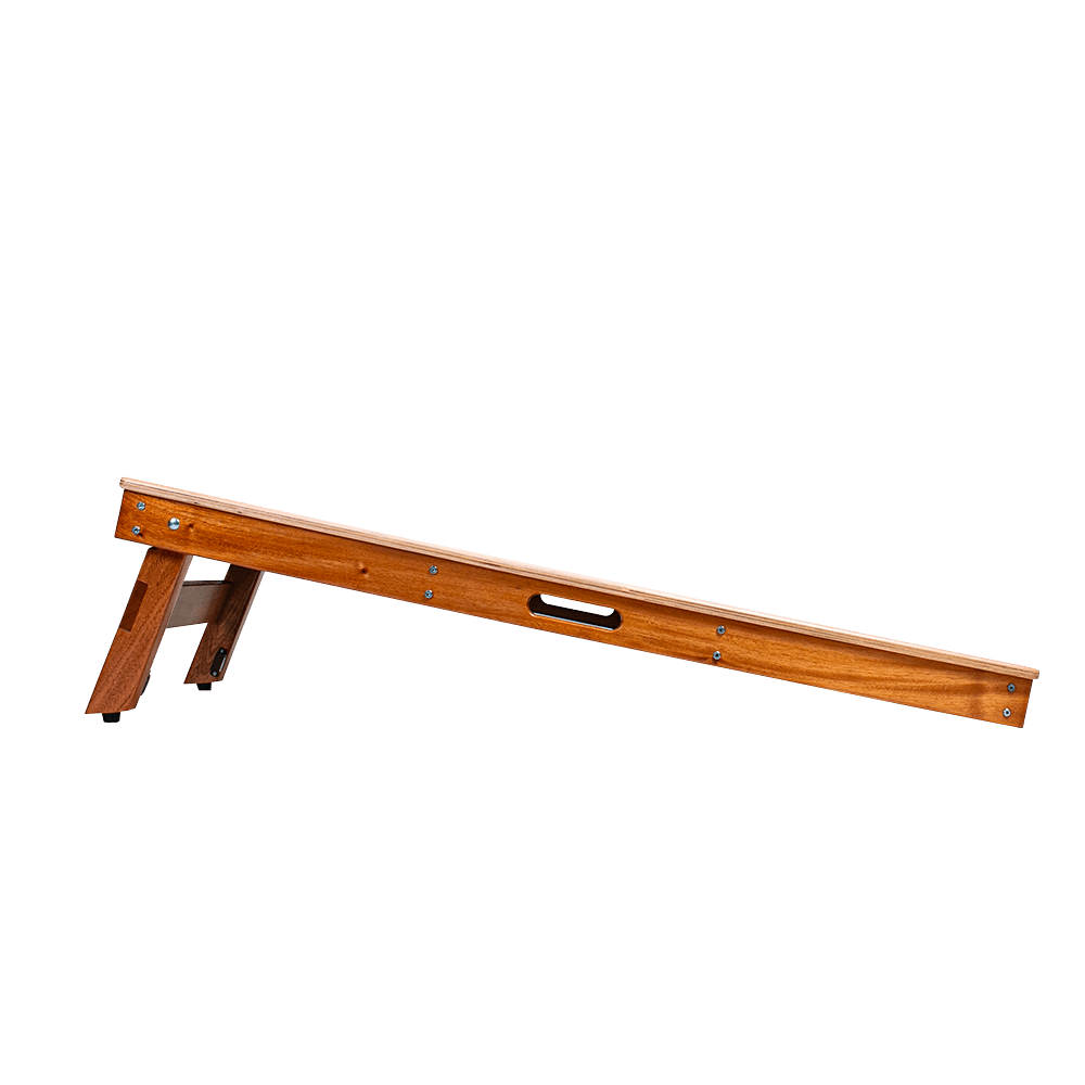 Dark Teak Silver Series Cornhole Boards