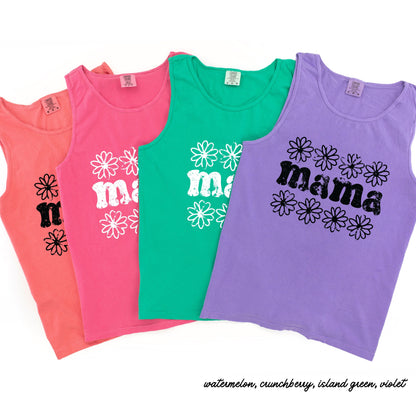 PRE-ORDER: Mama Daisy Floral Tank *7 Colors (S-3X)