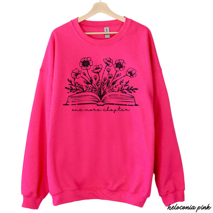 One More Chapter Floral Book Sweatshirt *7 Colors (S-3X)