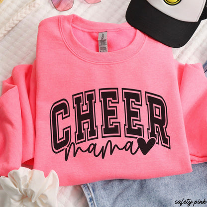 Cheer Mama Heart Sweatshirt *6 Colors (S-3X)