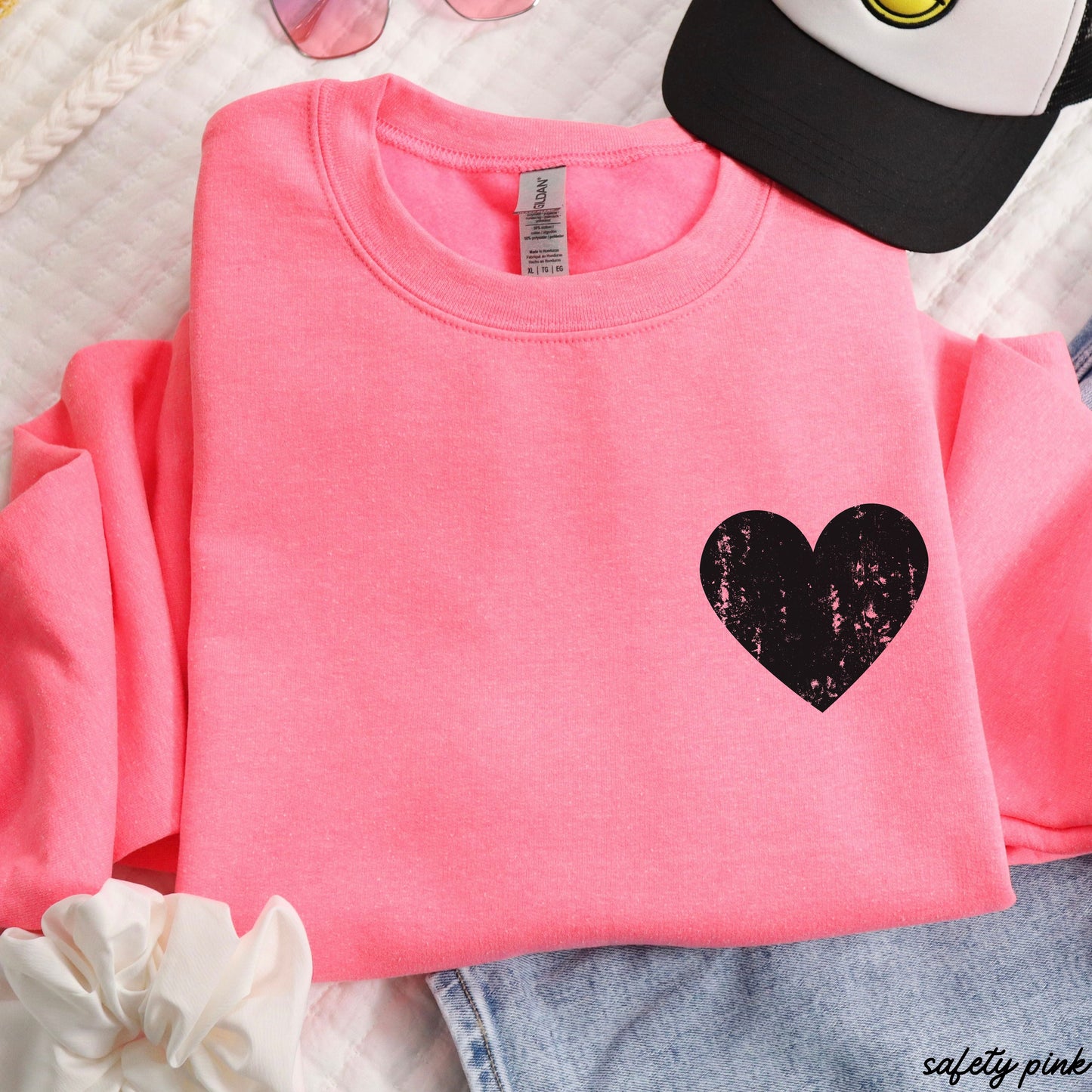 Pocket Heart Sweatshirt *6 Colors (S-3X)