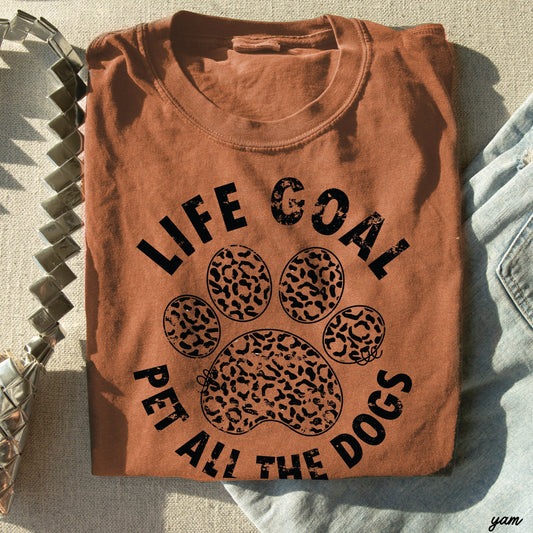 Pet All The Dogs Leopard Paw Tee *13 Colors (S-3X)