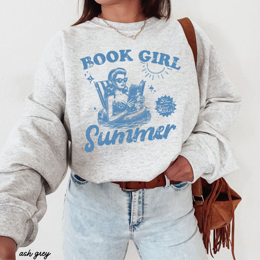 Book Girl Summer Sweatshirt *5 Colors (S-3X)