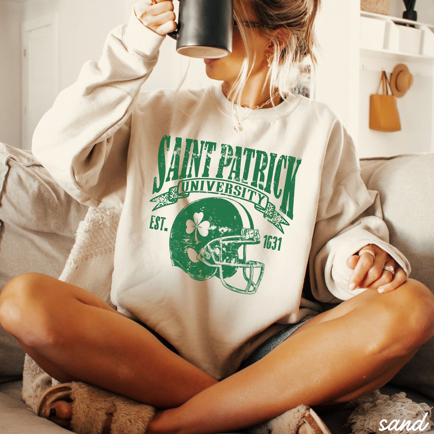 St. Patrick's Football University Sweatshirt *7 Colors (S-3X)