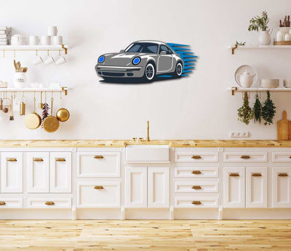 Garage wall decor steel art Performance Coupe Steel Wall Art