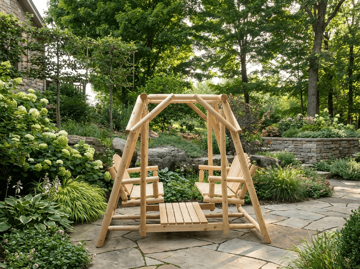 Double Benches Swing for Patio