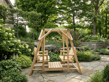 Double Benches Swing for Patio