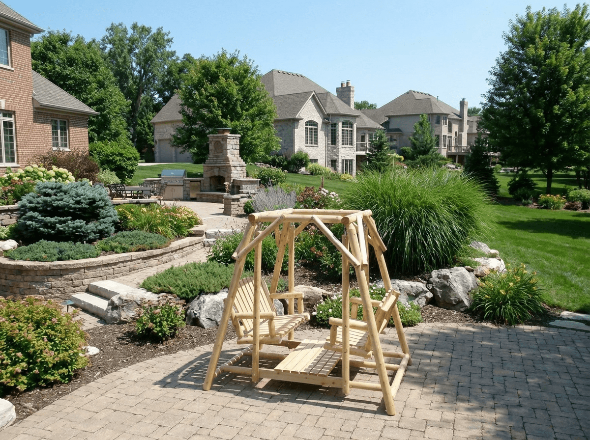 Double Benches Swing for Patio
