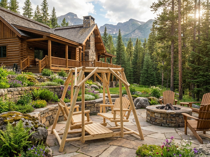 Double Benches Swing for Patio