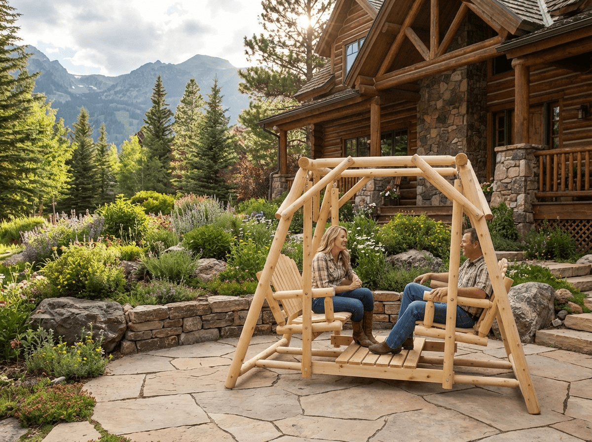 Double Benches Swing for Patio