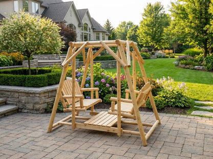 Double Benches Swing for Patio