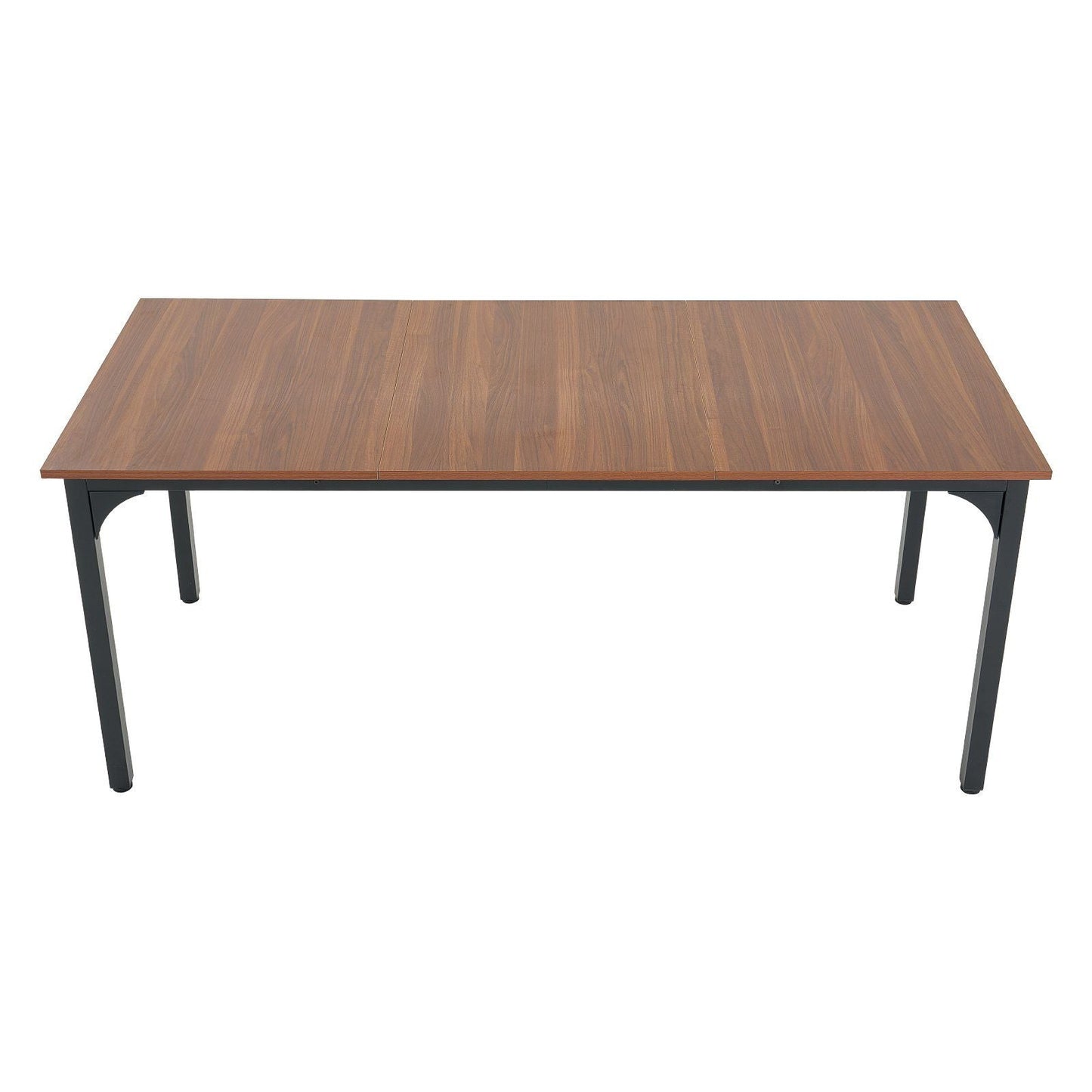 VEVOR Rectangle Dining Table, 71 inch Length Large Wood Tables for 6-8 Person, Farmhouse Dinner Furniture, Rustic Conference Desk with Iron Legs, for Home Kitchen Living Room, Brown(Only Table)