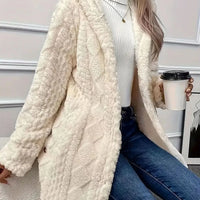 Luxurious Warm Thick Faux Fur Teddy Coat With Button Front For Women