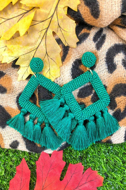 Hot Pink Ellie Fringe Drop Earrings