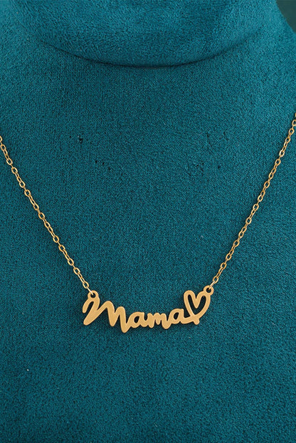 Mama Heart Pendant Chain Necklace