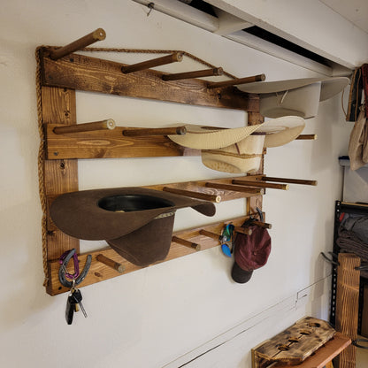 The 9-Hatter: Horizontal Wall-Hanging Western Organization