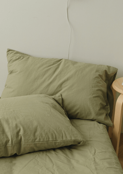Earth Tone Bedding Set / Moss Green