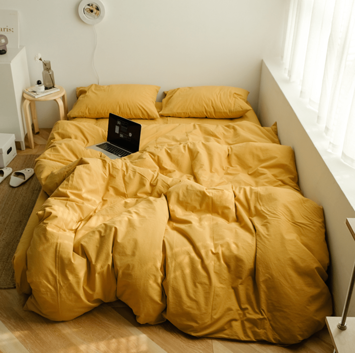 Earth Tone Bedding Set / Moss Green