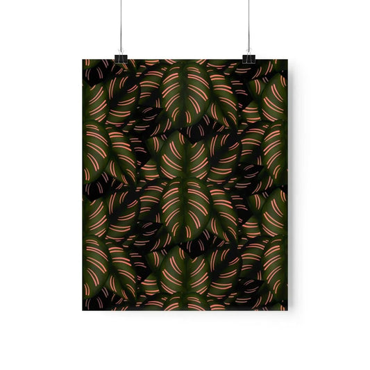 Calathea Pinstripe Botanical Print – Unframed Wall Art