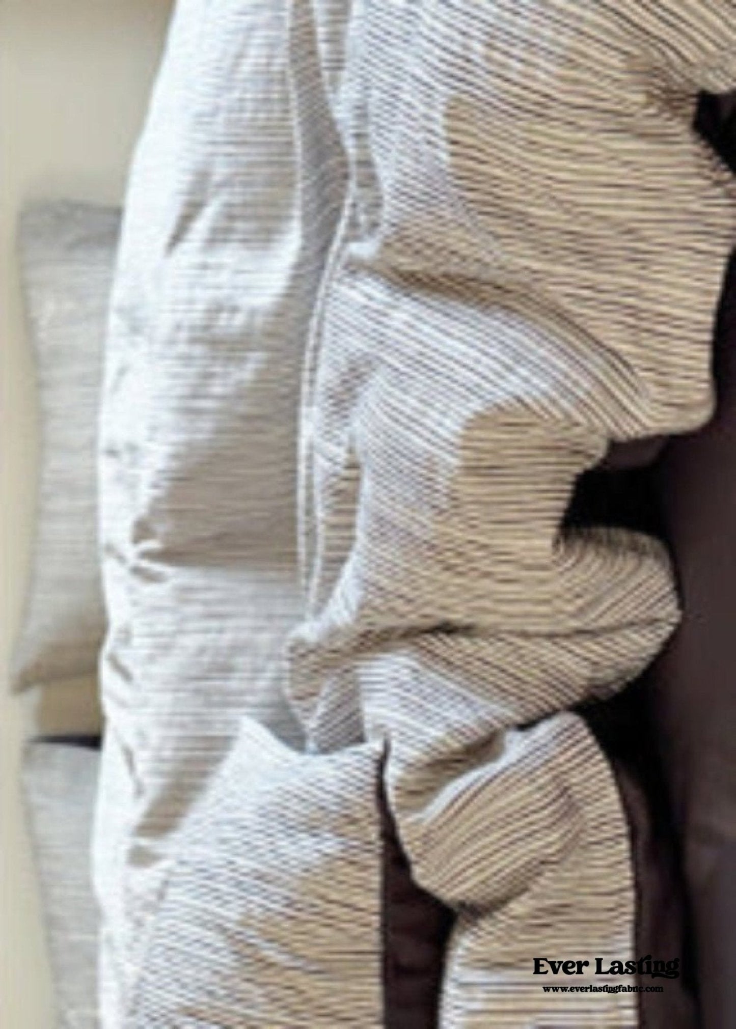 Emma Duo Striped Jacquard Bedding Set / Brown