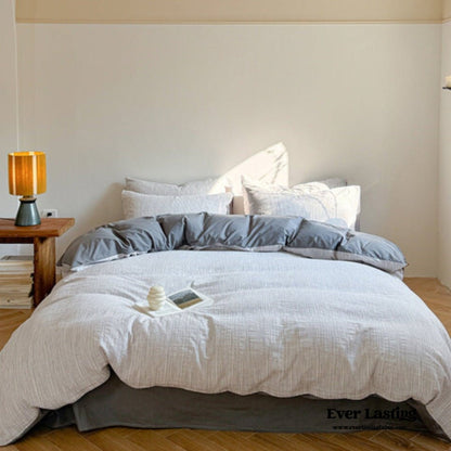 Emma Duo Striped Jacquard Bedding Set / Light Pink