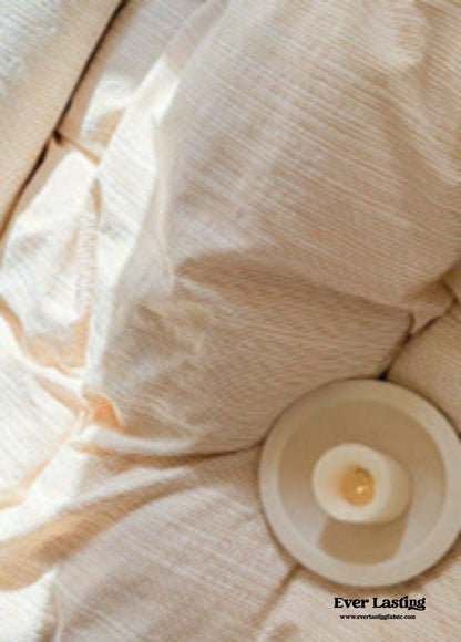Emma Duo Striped Jacquard Bedding Set / Light Pink