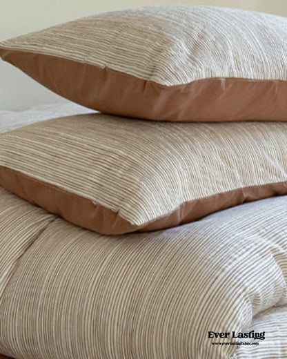 Emma Duo Striped Jacquard Bedding Set / Light Pink