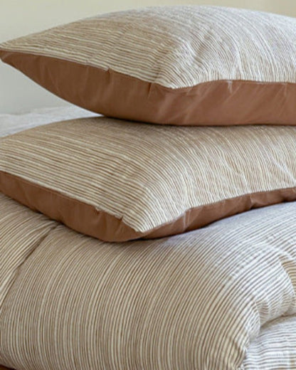 Emma Duo Striped Jacquard Bedding Set / Purple