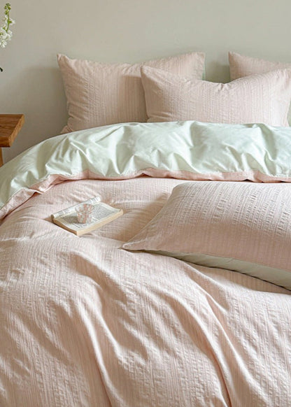Emma Duo Striped Jacquard Bedding Set / Gray