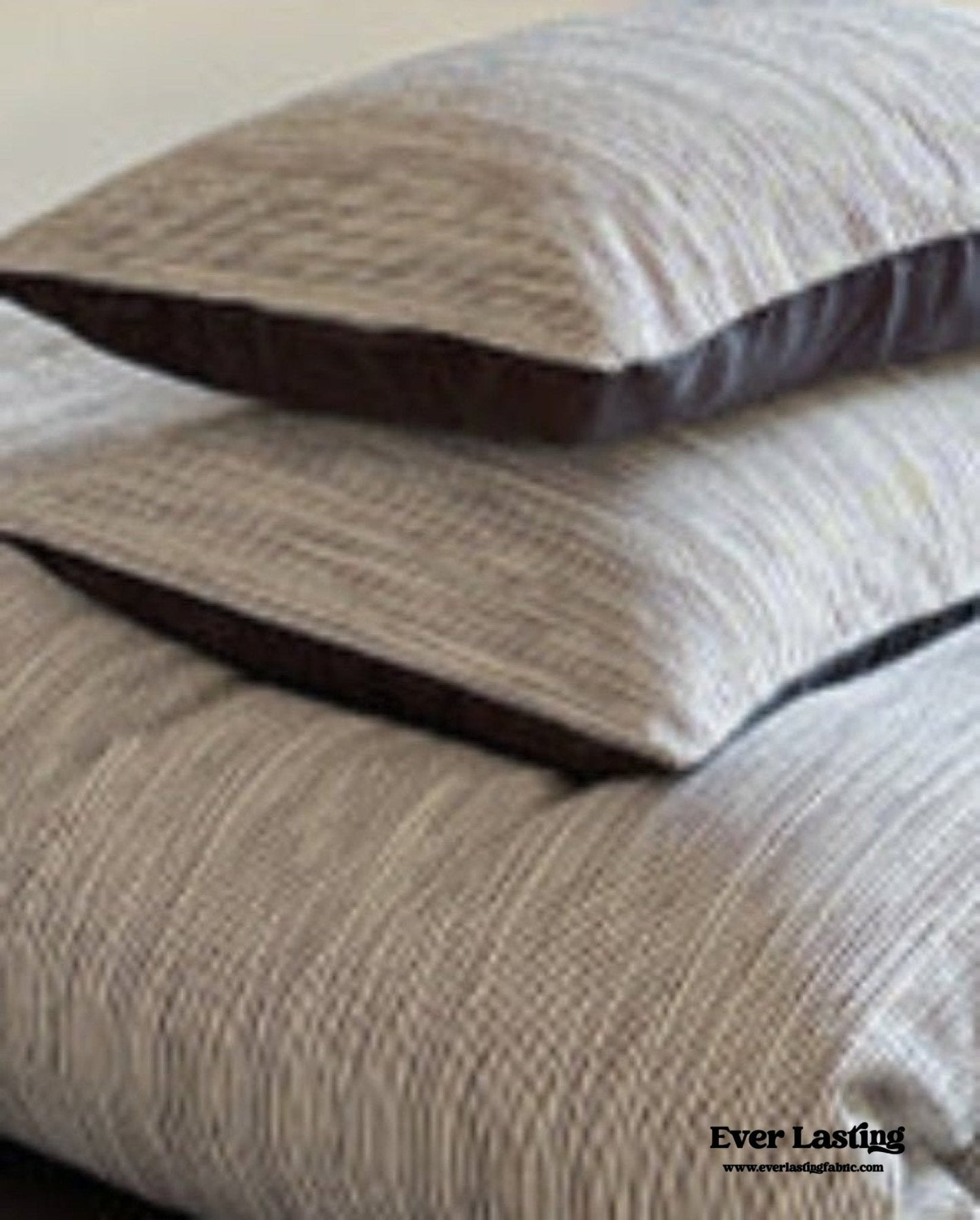 Emma Duo Striped Jacquard Bedding Set / Light Pink