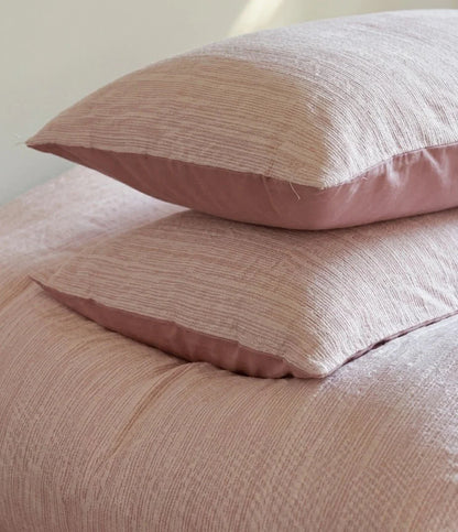 Emma Duo Striped Jacquard Bedding Set / Light Pink