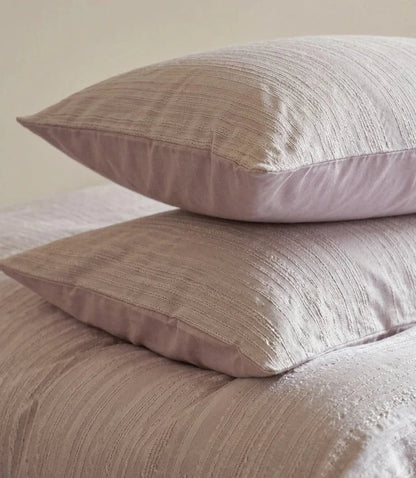 Emma Duo Striped Jacquard Bedding Set / Light Pink