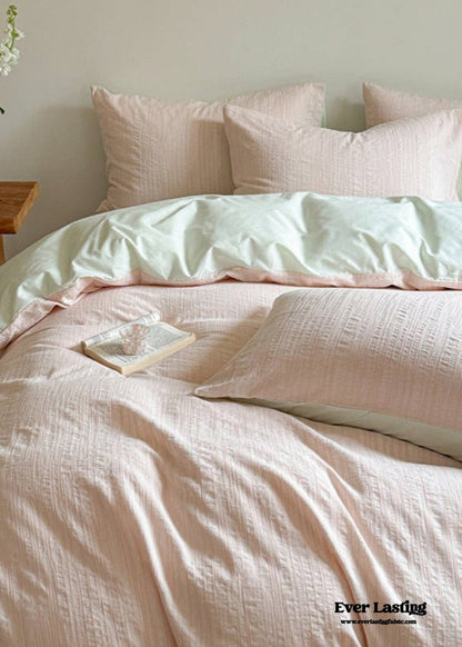 Emma Duo Striped Jacquard Bedding Set / Light Purple