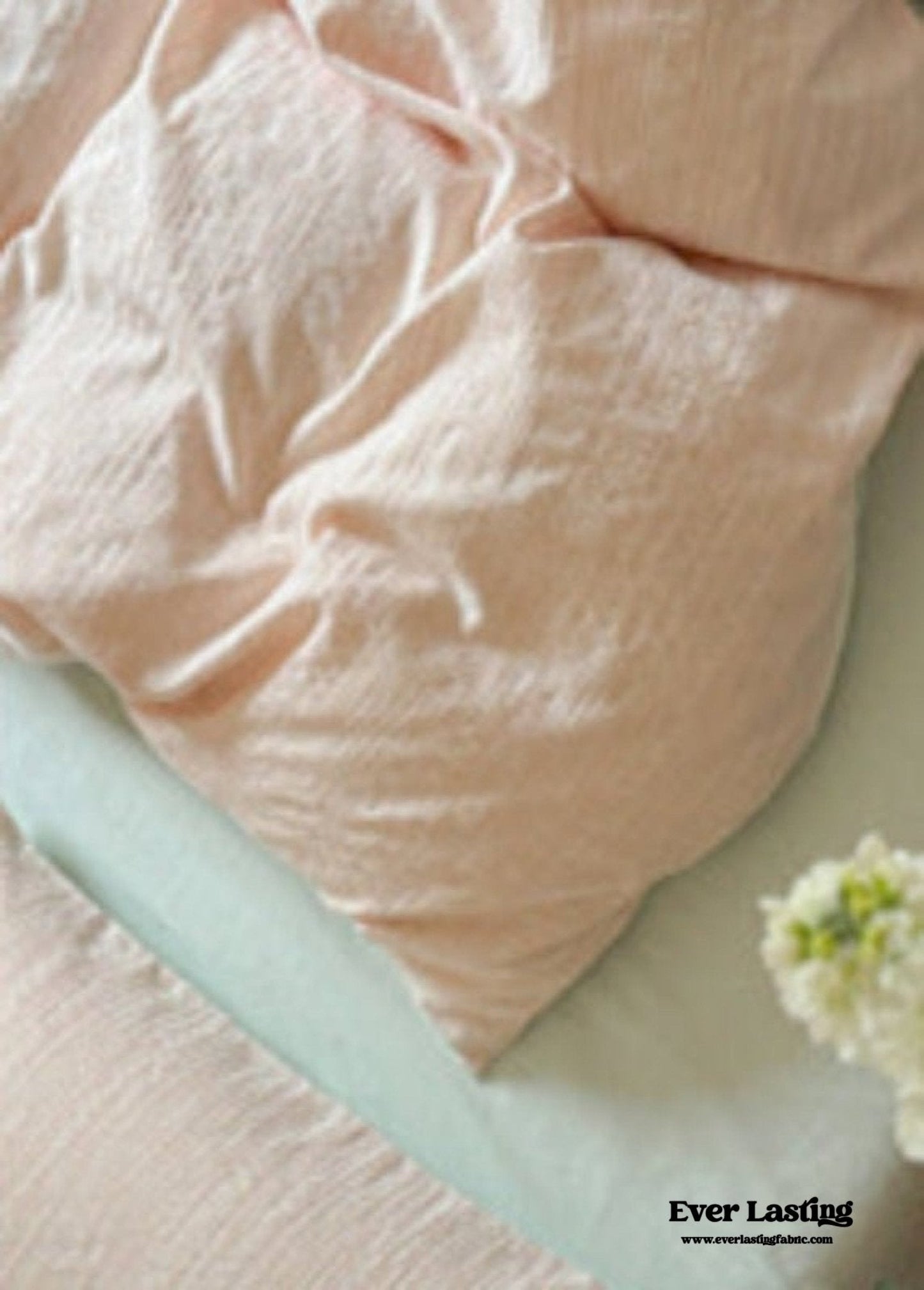 Emma Duo Striped Jacquard Bedding Set / Pink