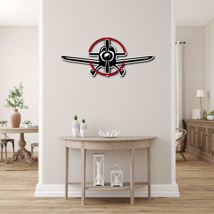 Metal Sign Aviation Multicolor Metal Sign Prop Plane