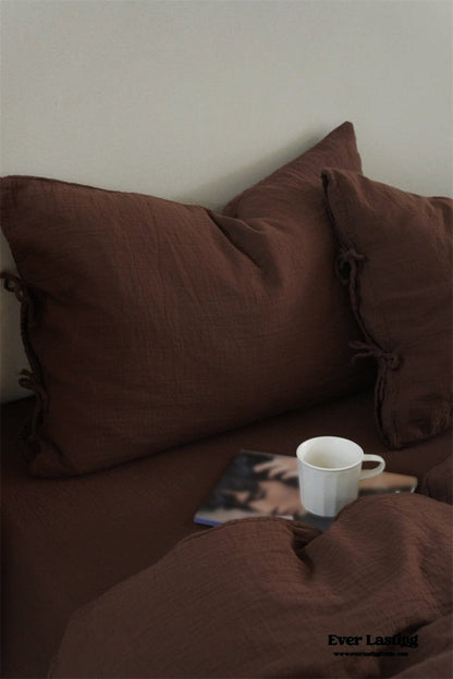 Evelyn Retro Double Gauze Bedding Set / Beige Brown