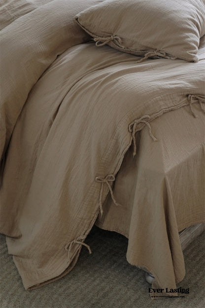 Evelyn Retro Double Gauze Bedding Set / Caramel Brown