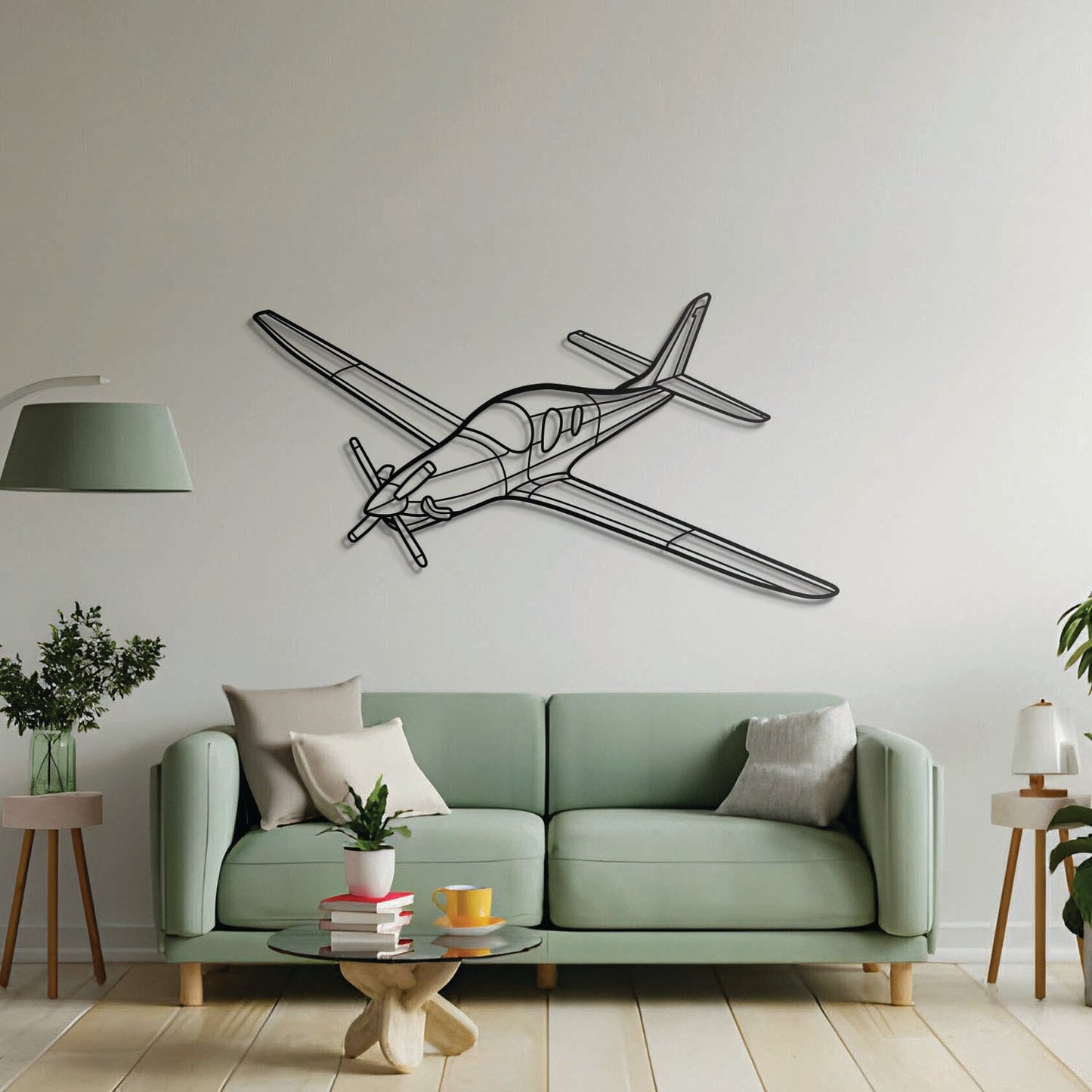 Evolution Angle Metal Aircraft Wall Art - NCP0420