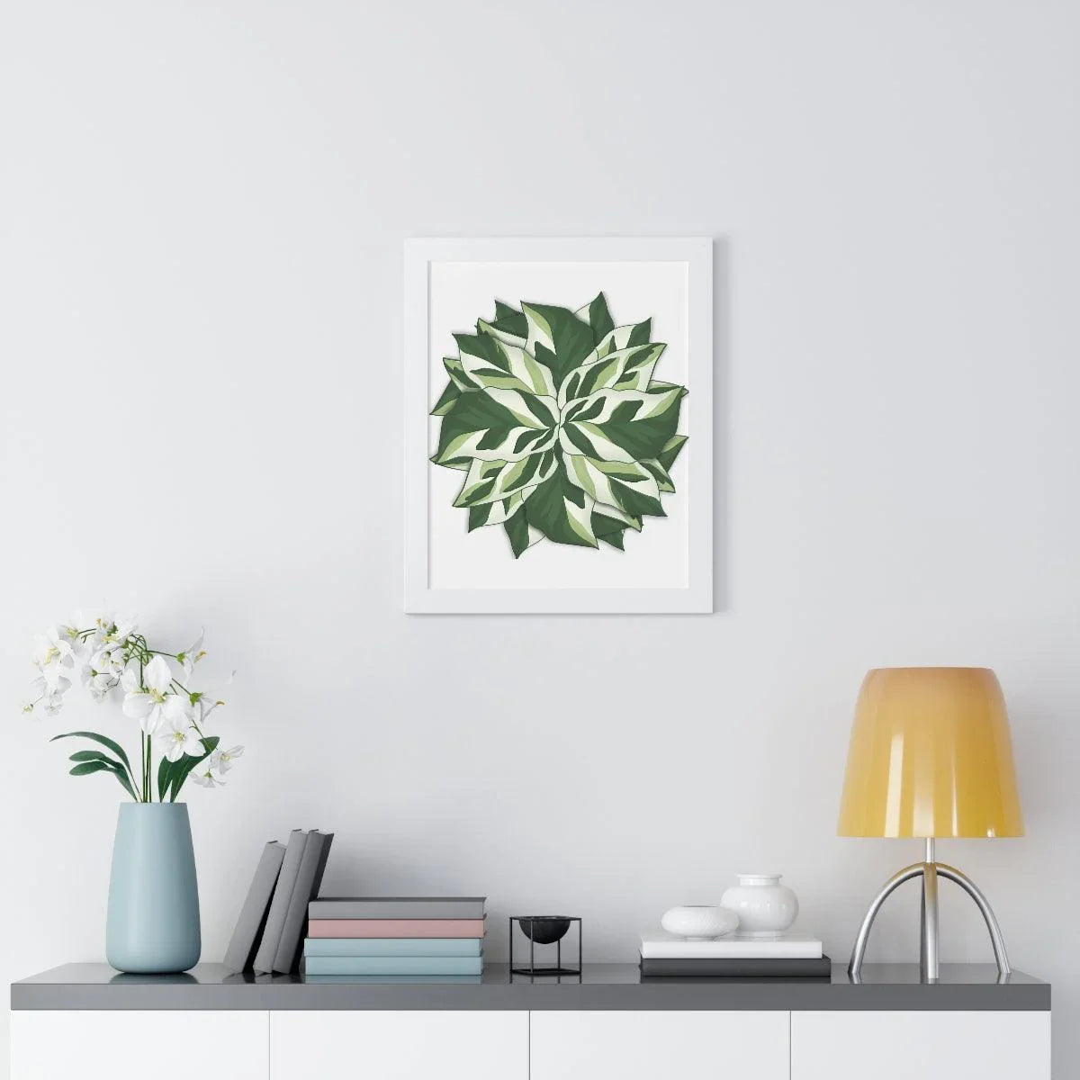 Calathea White Fusion Framed Print – Botanical Wall Art