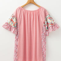 Lacey Ruffled Short Sleeve PLUS Blouse