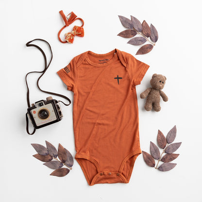 Soft & Breathable Bamboo Christian Baby Onesie – Show Faith & Freedom from Day One