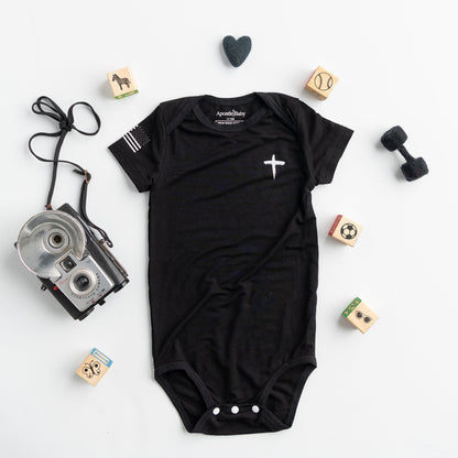 Soft & Breathable Bamboo Christian Baby Onesie – Show Faith & Freedom from Day One