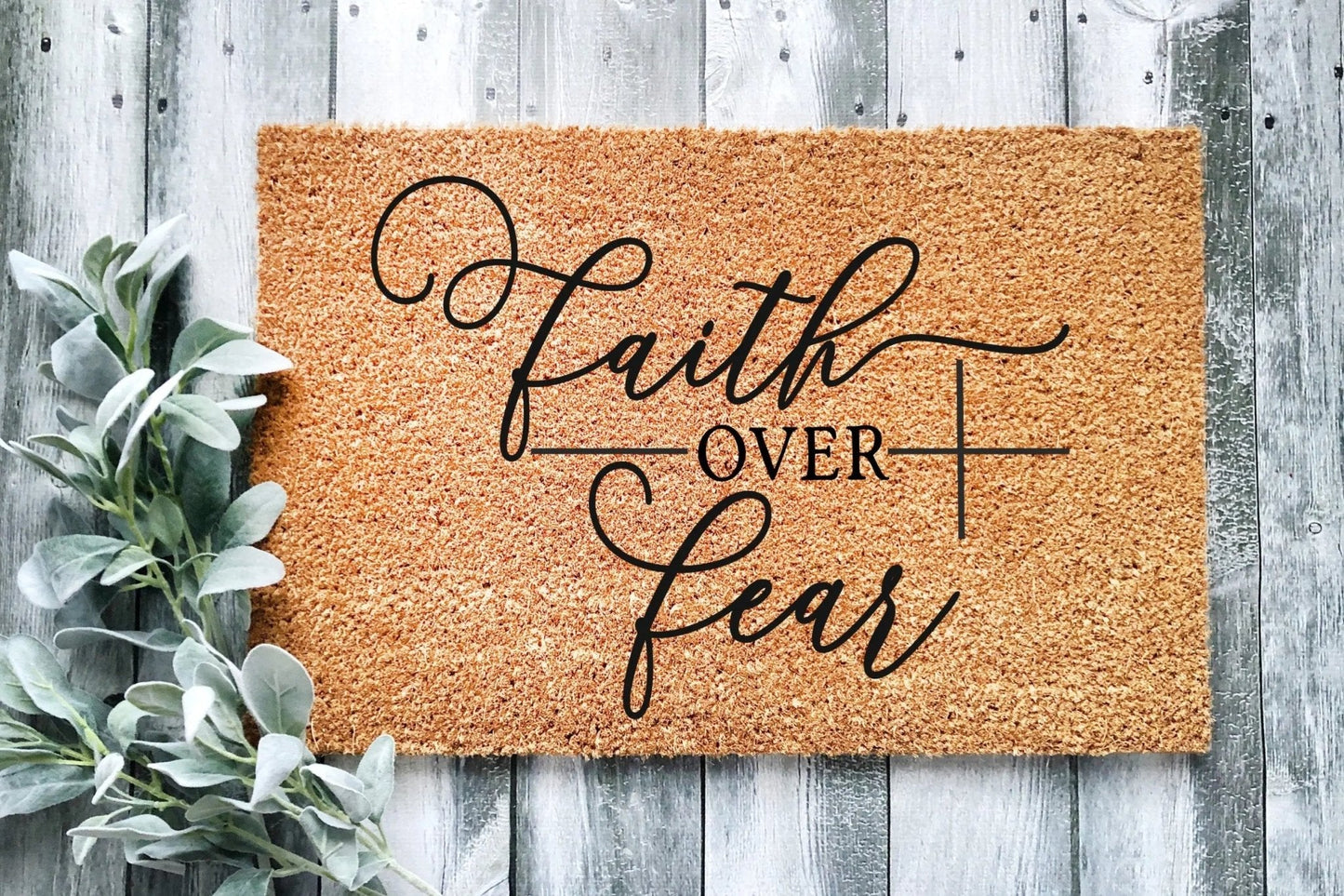 Faith Over Fear Doormat