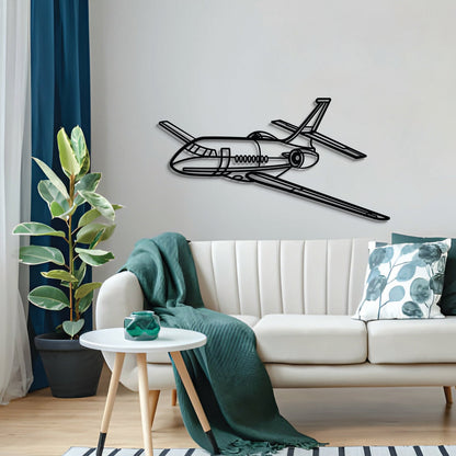 Falcon 2000 Angle Metal Aircraft Wall Art - NCP0566