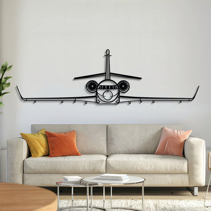 Falcon 2000LXS Front Metal Aircraft Wall Art - NCP0380